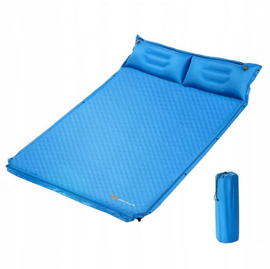 Matelas de camping Coast - autogonflant - 2 personnes - 186 x 130 x 4cm - bleu