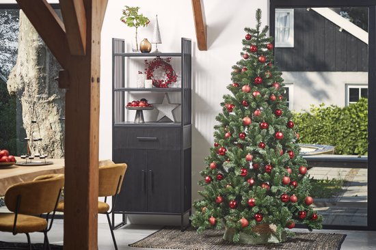 Sapin de Noël Triumph Tree Tuscan - Décoration de Noël en plastique pour l'intérieur, au rendu volumineux - Sapin artificiel en PVC avec 488 branches de sapin - Style classique - H 185 x Ø 109 cm - Vert