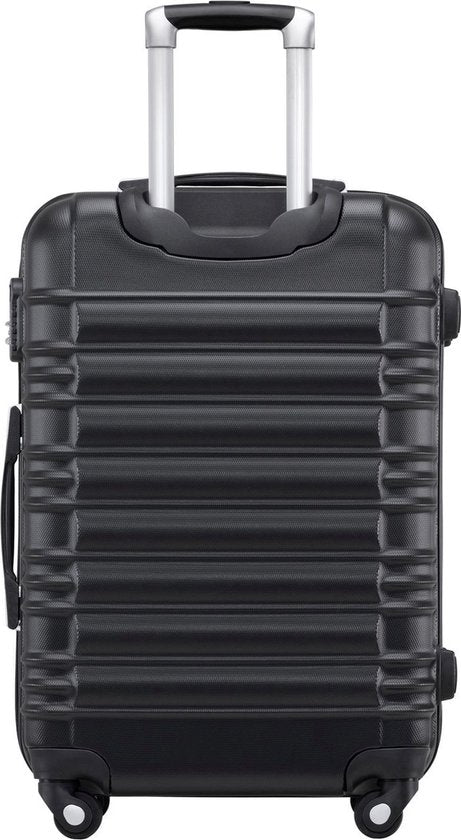 Trolley Travel Case Set / Suitcase Set Rome - 4-Piece - Black - ABS