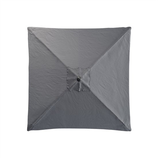 Parasol à mât Tristar - Carré - 200 x 200 cm - Balcon et jardin - Inclinable - Housse de protection incluse - PA-7901 - Gris foncé