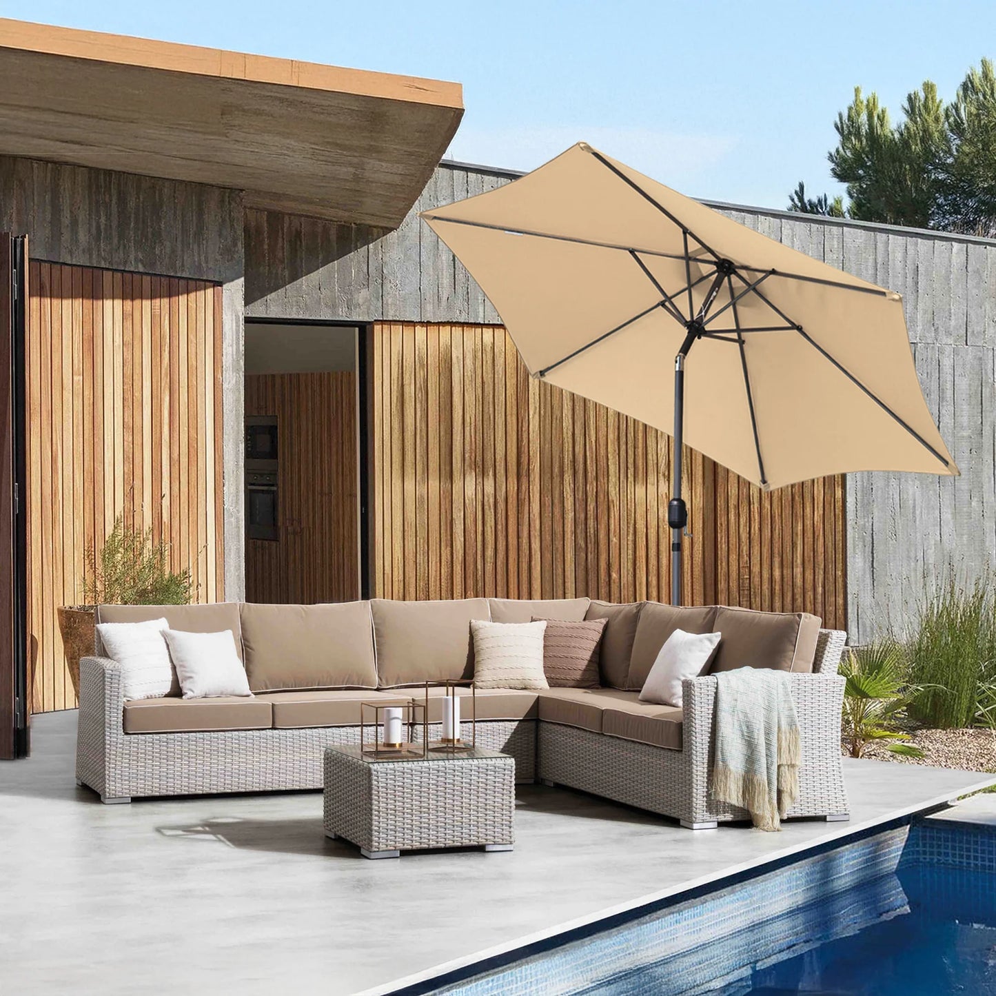 Parasol Angel Living Ø 270 cm - Gris