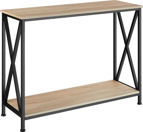 tectake - Table console Tacoma 100x35x80,5cm - brun clair - 404671