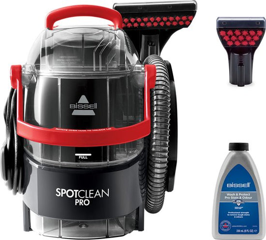 Nettoyeur de taches portable BISSELL SpotClean Pro - Nettoyage professionnel avec moteur de 750 W - Nettoyeur de moquette pour canapé, voiture et matelas - Nettoyeur de moquette - Réservoir de grande capacité - Machine de nettoyage - Nettoyeur de canapés