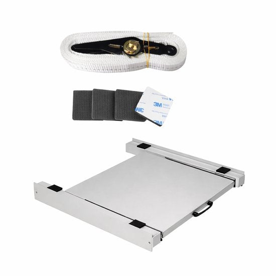 Vonia Spacer Lave-linge séchant - Kit empilable Lave-linge séchant - Universel - Plan de travail extensible - Blanc