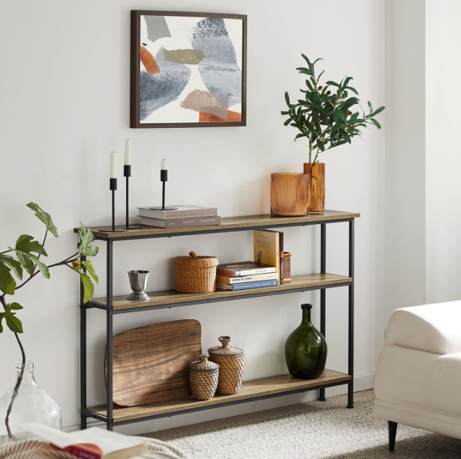 Table d'appoint 3 étagères SoBuy - Max. 50 kg - 120 x 20 x77 cm - Moderne