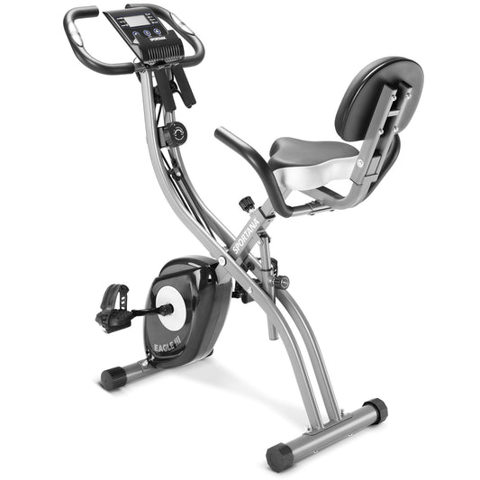 Sportana Hometrainer Eagle 3 - Inklapbaar 10 Niveaus – Zilver Zwart