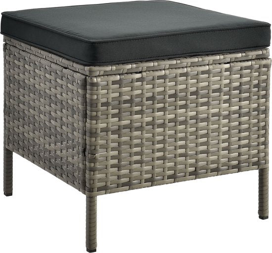 Ensemble de salon en polyrotan - Manacor - Gris