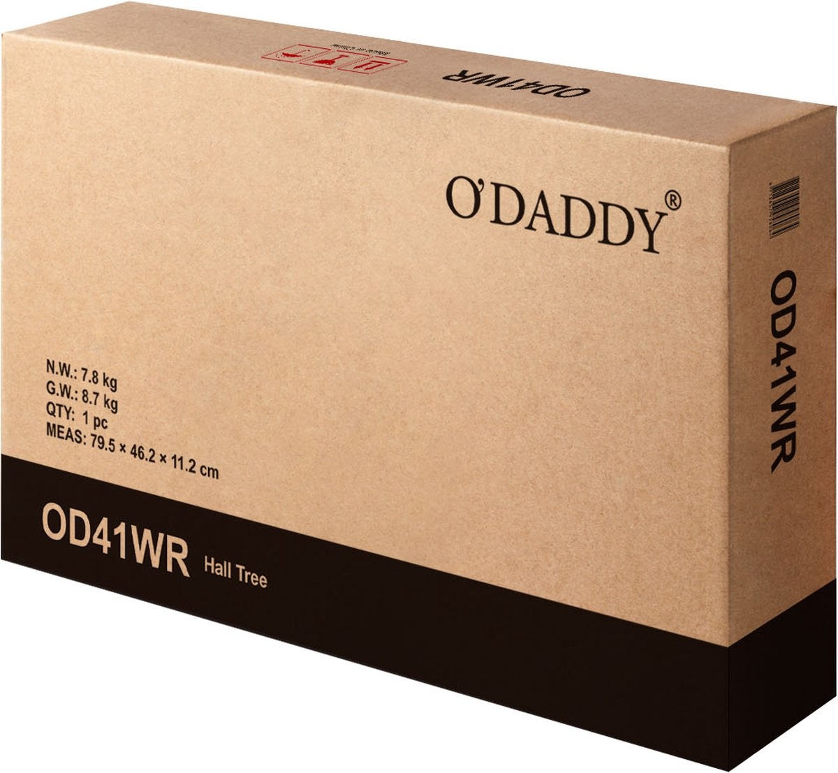 O'DADDY® porte-manteau vertical - porte-manteau avec porte-chaussures - 9 crochets 2 couches porte-chaussures 6 paires - porte-manteau - 70 x 32 x 175 cm - porte-manteau noir / gris foncé