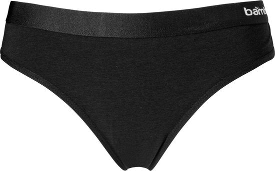 Apollo Ladies Thong Black Bamboo 3-pack - Size XL