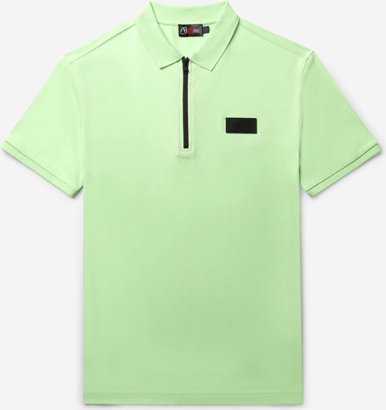 Polo AB Lifestyle Platinum pour homme - Coupe ajustée - Vert pastel - Taille XS