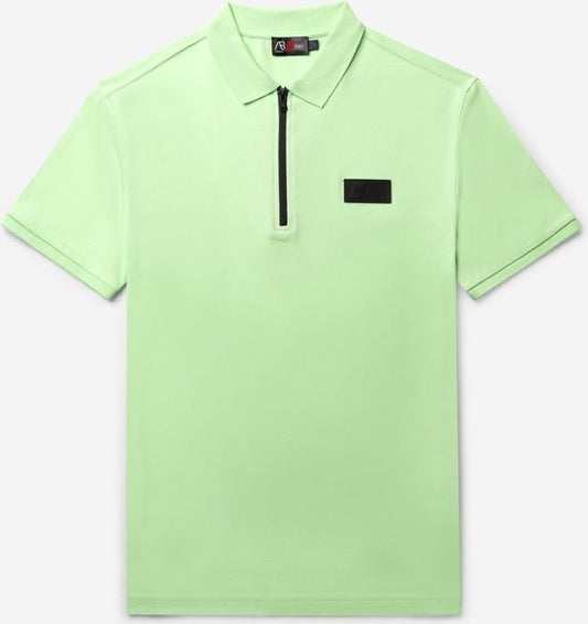 Polo AB Lifestyle Platinum pour homme - Coupe ajustée - Vert pastel - Taille XS