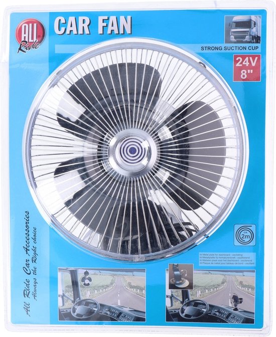 All Ride Ventilateur de Camion 24V - Petit Ventilateur avec Ventouse - Accessoires pour Camion