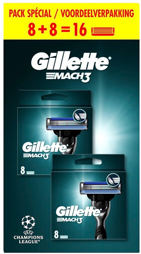 Gillette Mach 3, paquet de 2 x 8