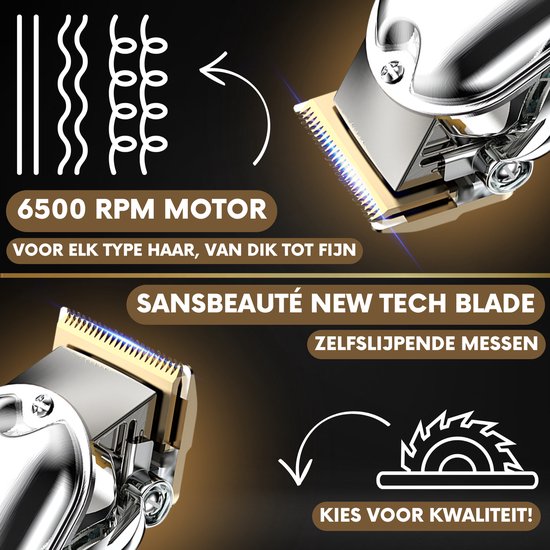 Tondeuse professionnelle sans fil - Tondeuse à cheveux pour hommes - Cheveux - Tondeuse à cheveux - Machine à cheveux pour coiffeurs - Tondeuse à cheveux - Barbe - Tondeuse - Barber Hair Clipper - Barber Trimmer - Hairdresser's Kit