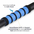 Grattoir à glace LICARGO avec balai à neige – Doté d'une lame extra-large, de brosses souples et d'une poignée ergonomique – Pour voitures et SUV – Plastique noir et bleu – Soixante-sept centimètres