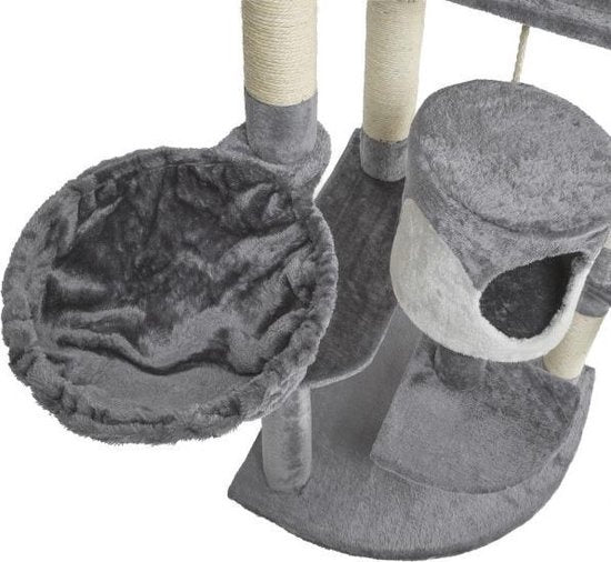 tectake® - Arbre à chat Fippi gris/blanc - 402184 - griffoir pour chat - poteau pour chat