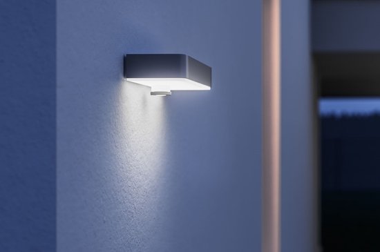Lampe d'extérieur solaire Steinel avec détecteur de mouvement XSolar SOL-O S - Applique murale LED à énergie solaire - Anthracite