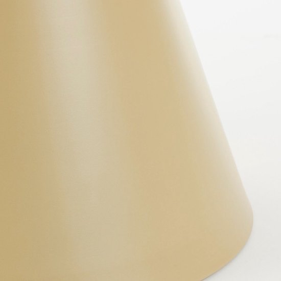 Mica Decorations Celise - Table d'appoint avec grand plateau pour l'intérieur - Table basse au design robuste et stable - Taille adaptée au salon - H44 x Ø59 cm - Beige