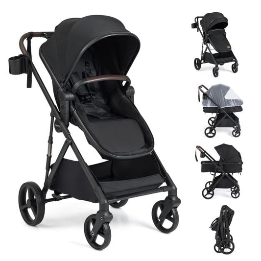 Poussette 3-en-1 Coast – Nacelle réversible – 59,5 x 74 x 112 cm – Noir