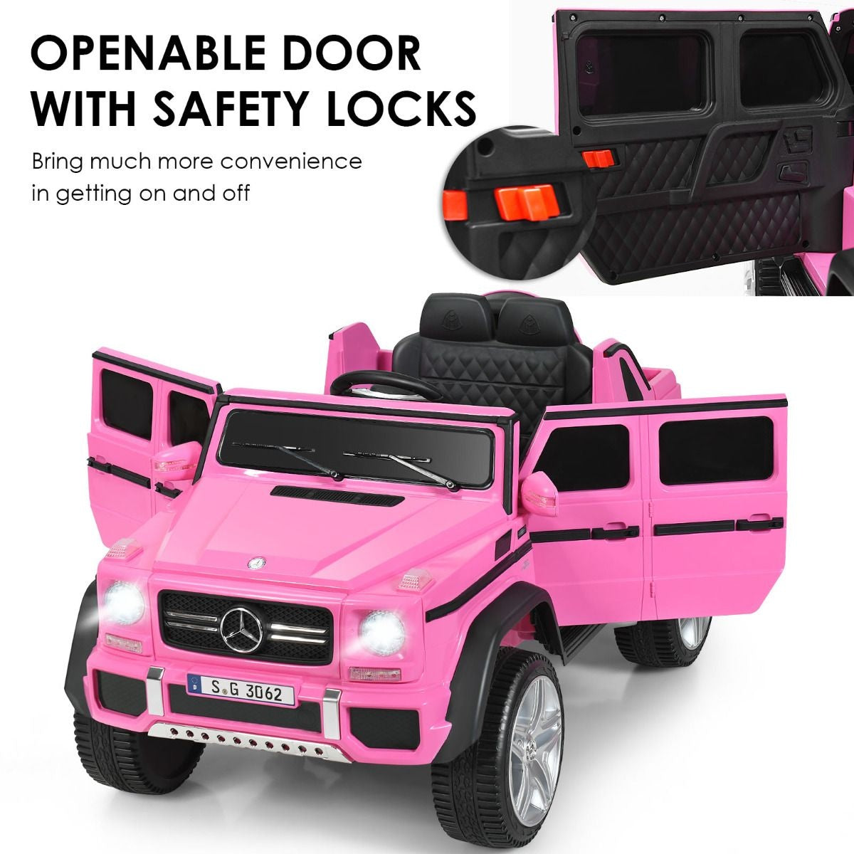 Coast Voiture électrique pour enfant - Mercedes Benz - jusqu'à 8 ans - Max. 30 kg - Rose