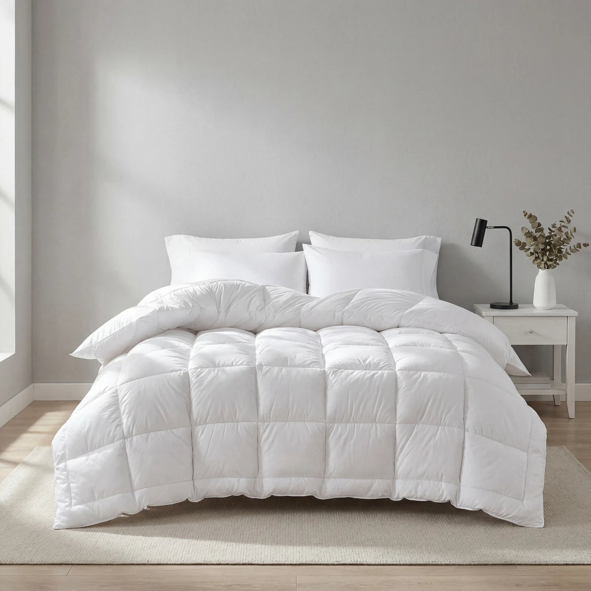 Couette 4 saisons Bedsure 155 x 220 cm - Certifiée Oeko-Tex - Blanche