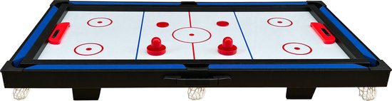 Table de jeux multifonction 3-en-1 Cougar Mini Noir-Bleu – Billard – Push Hockey – Tennis de table – Tous les accessoires inclus