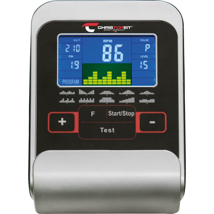 Vélo d'appartement Christopeit AL2 II - Ergomètre - 24 niveaux de résistance - 10 programmes - Support pour tablette - Noir