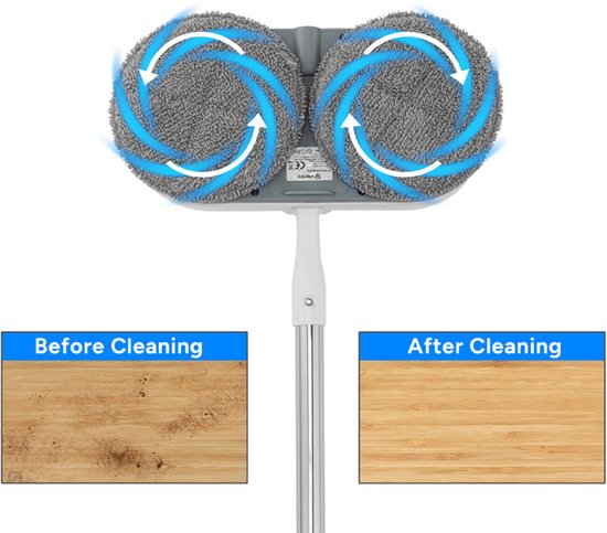 Vlectro - Nettoyeur de sol rotatif sans fil - Nettoyeur de sol