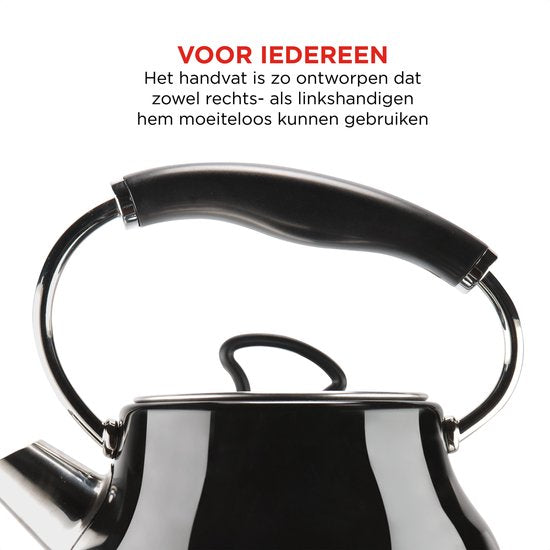 Bourgini Nostalgic Kettle Deluxe - Noir - Design rétro - 1.7L