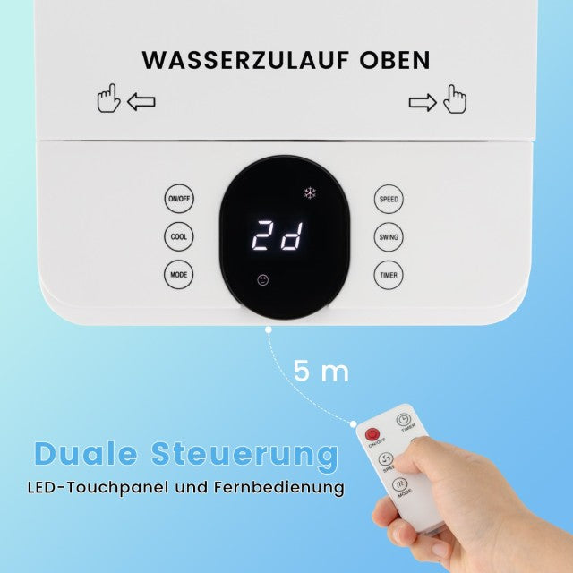 Climatiseur 3-en-1 Coast avec ventilateur et humidificateur - Minuterie - Blanc - 59 x 22 x 25,5 cm