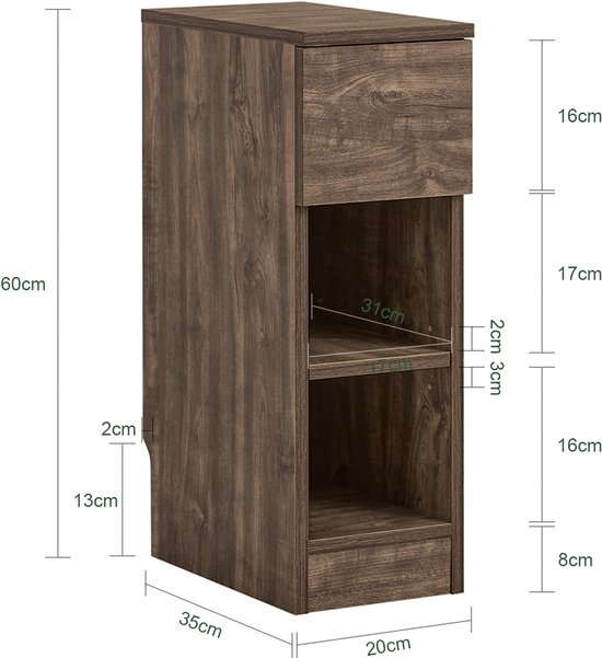 SoBuy Table de chevet, pour salon, chambre à coucher FBT111-SN