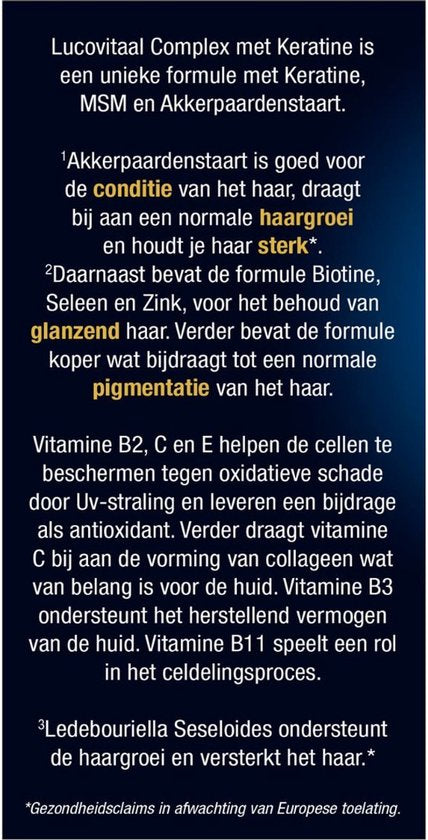 Lucovitaal Complex à la kératine, 60 gélules