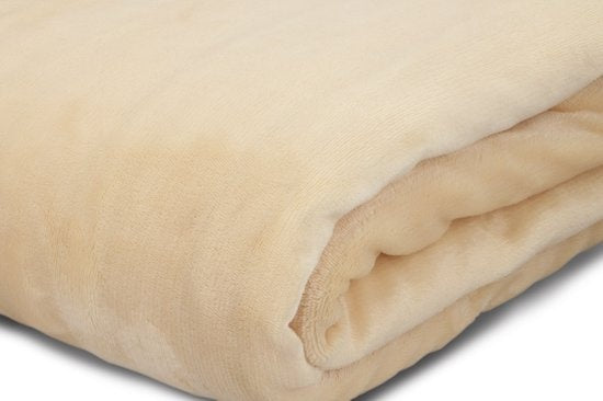 Couverture électrique Alpina Chauffage électrique 1 personne Flanelle avec minuterie 10 niveaux de chaleur 130x180 cm Beige