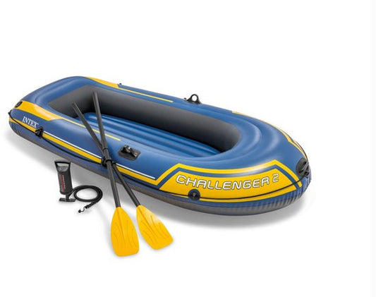Kit de bateau Intex Challenger 2 - 236 x 114 x 41 cm - Pagaies et pompe incluses