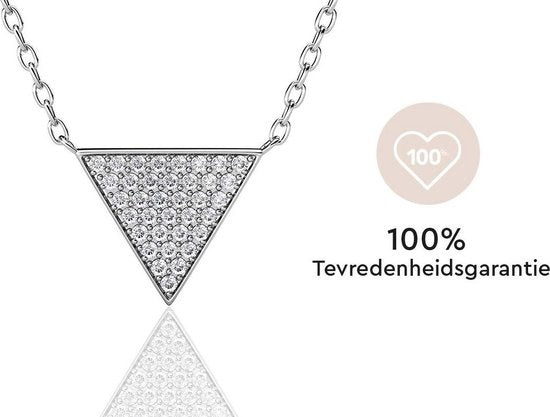 Yolora Collier pour femmes avec pendentif et cristaux Kalpa Camaka - couleur argent - plaqué or blanc 18K - boîte cadeau - cadeau de fête des mères