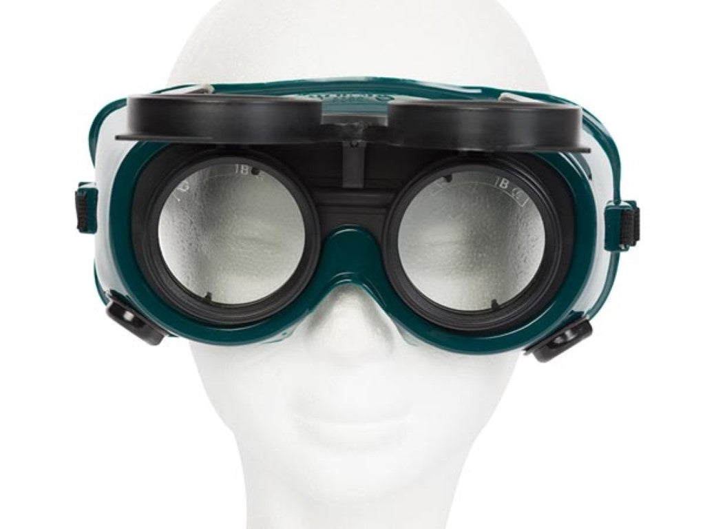 Lunettes de soudage rabattables Perel - Noir/Vert - Lunettes de sécurité