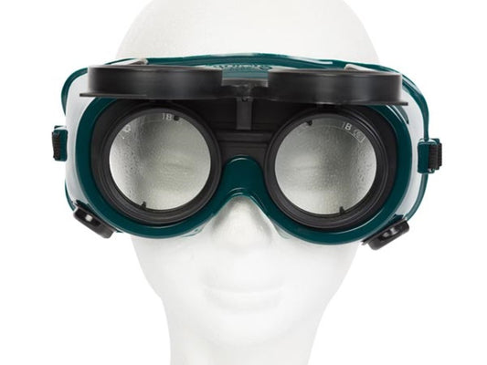 Lunettes de soudage rabattables Perel - Noir/Vert - Lunettes de sécurité