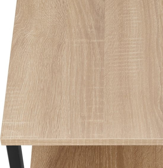 tectake - Table de chevet table d'appoint Tullamore - 49,5x30x61,5cm - industriel - brun clair - 404729