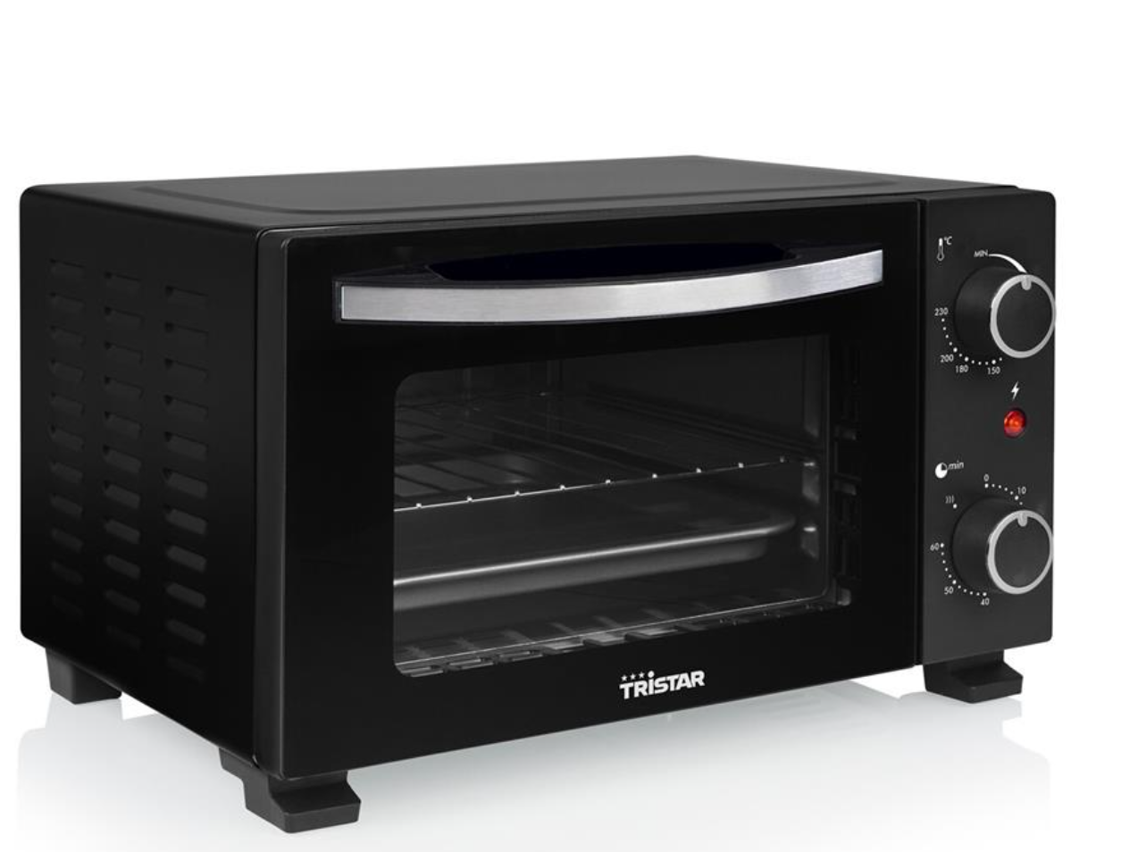 Mini-four Tristar OV-3610KL - Capacité : 10 L - 800 W - Chauffage par le haut et par le bas - Noir