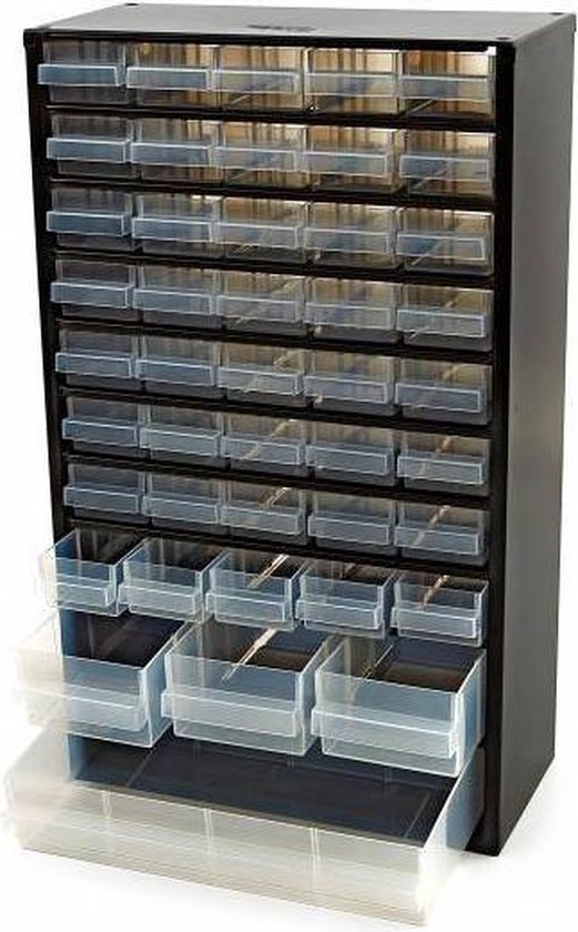 Raaco - Armoire métallique - Avec 44 tiroirs - Incl. 10 cloisons
