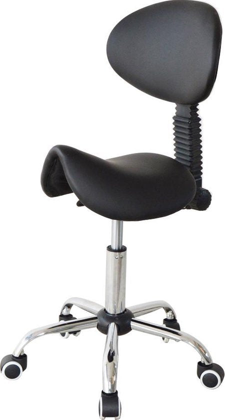 VDD Tabouret de selle - Dossier ergonomique inclinable - Hauteur réglable - 38x36x96cm