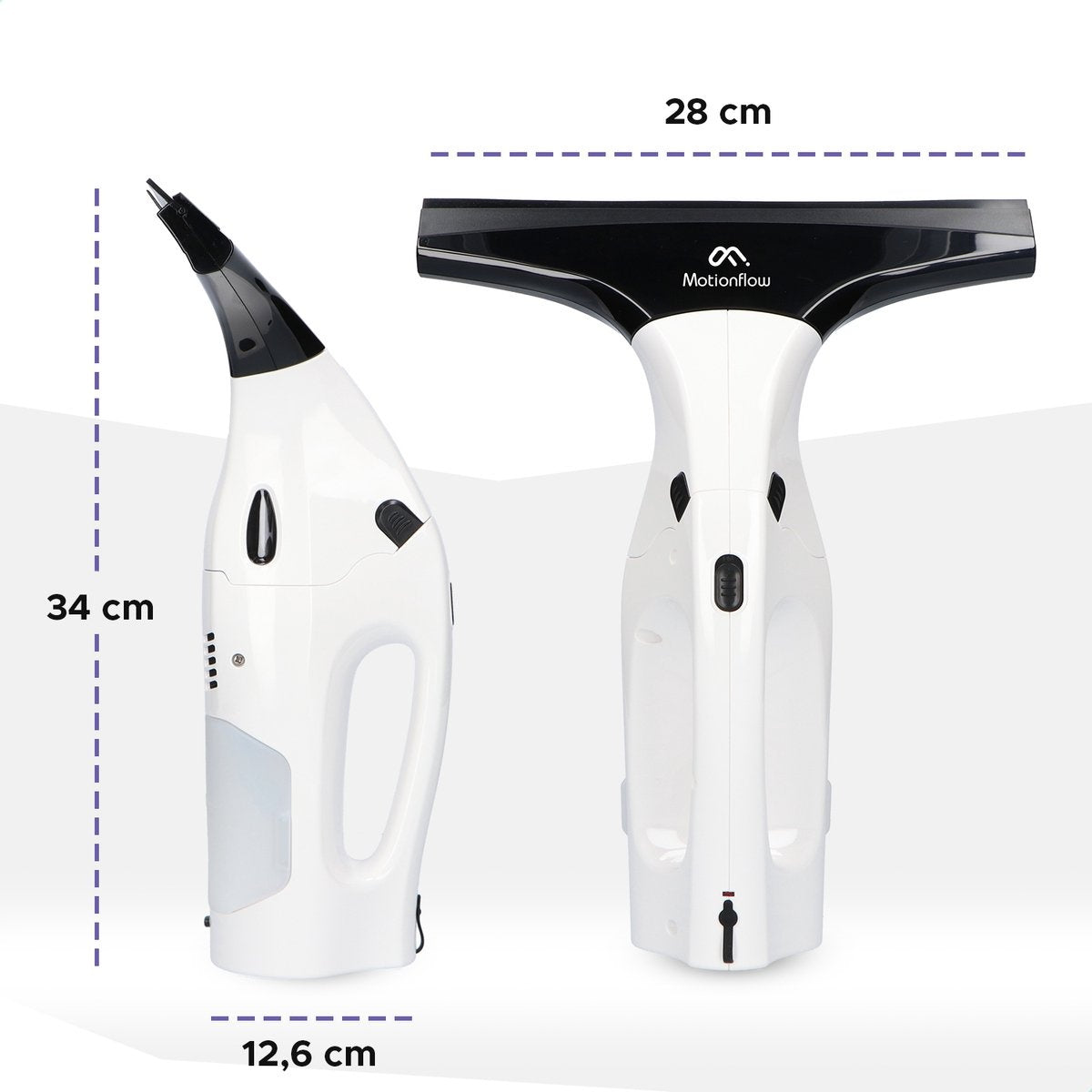 Nettoyeur de vitres électrique - Motionflow - avec vaporisateur  - Rechargeable