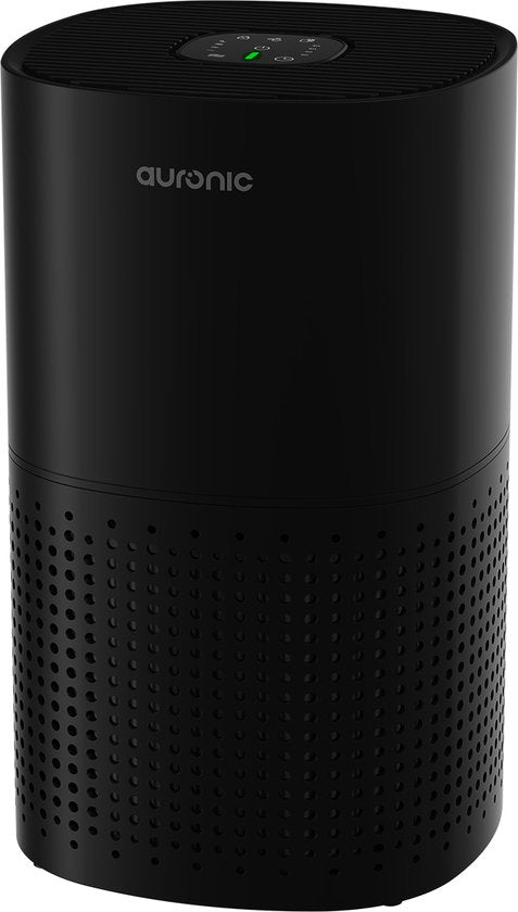 Auronic Air Purifier Fresh - Avec filtre HEPA 13 - 225 m³/h - 45 m² - Filtre à charbon - 3 étapes - Purificateur d'air - Noir