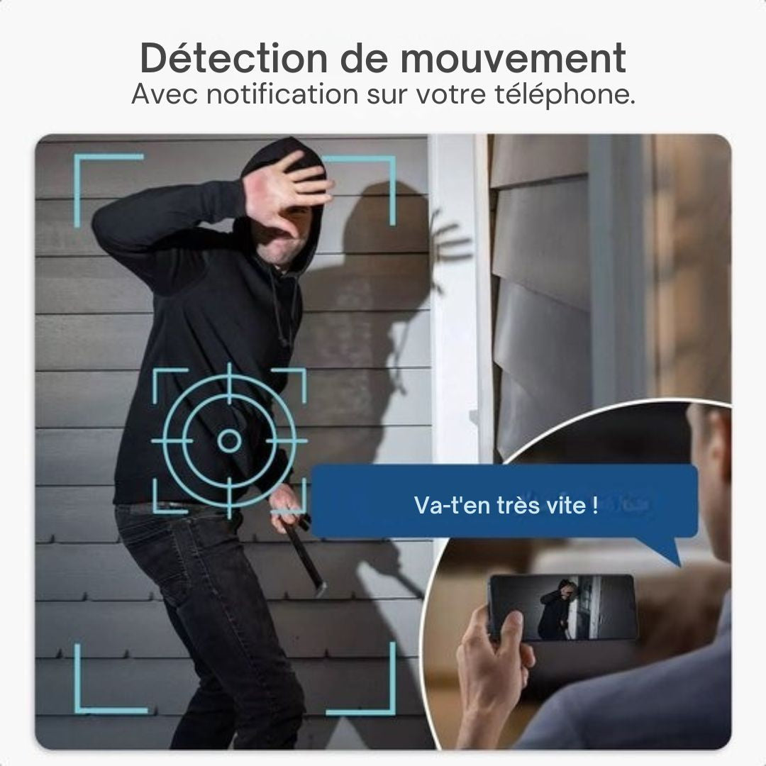 Caméra extérieure supérieure avec vision nocturne Gologi - sécurité - 3MP - Avec Wifi et App - Noir