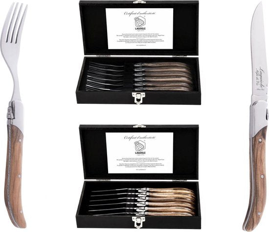 Fourchettes Laguiole Style de Vie Luxury Line - 6 pièces - Bois d'olivier
