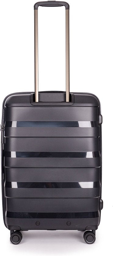 Stratic Straw+ - valise moyenne - 66x45x28 cm - 3.7 kg - 65-74 L - spinner - noir