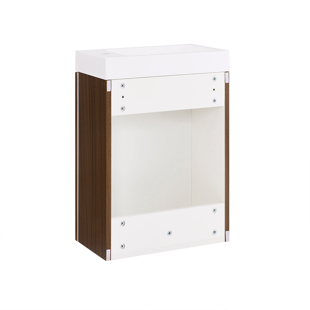 Meuble de salle de bain compact et élégant avec évier - SoBuy BZR196-BR (40 x 22 x 56 cm)