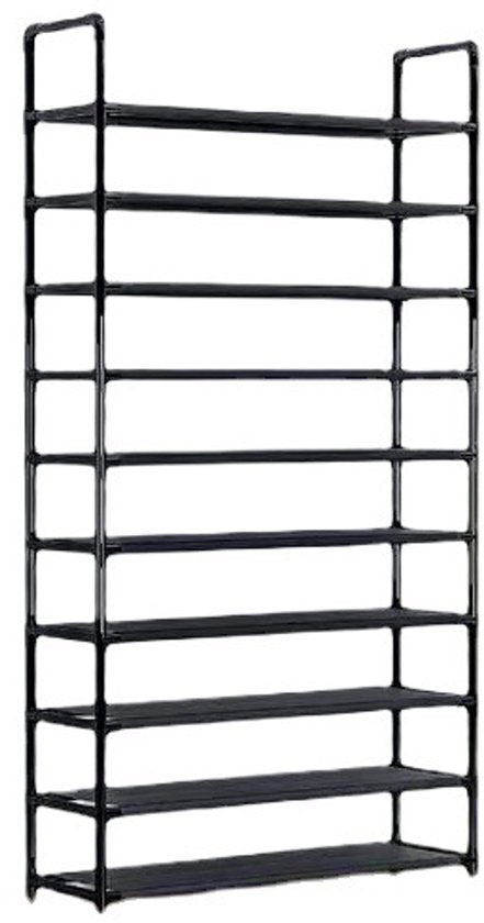 Support à chaussures XXL - 10 couches - 86x28x175 cm - pour 40 à 50 paires de chaussures