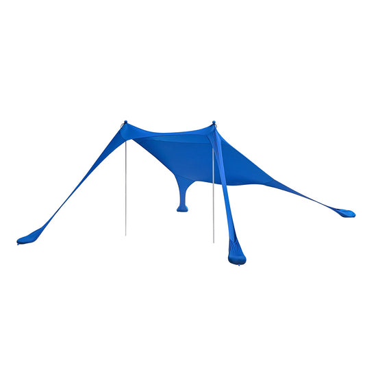 SoBuy OZT01-DB Tente de plage portable - protection solaire UPF30 - Lycra et polyester - bâtons, sac de transport et pelle inclus - bleu royal