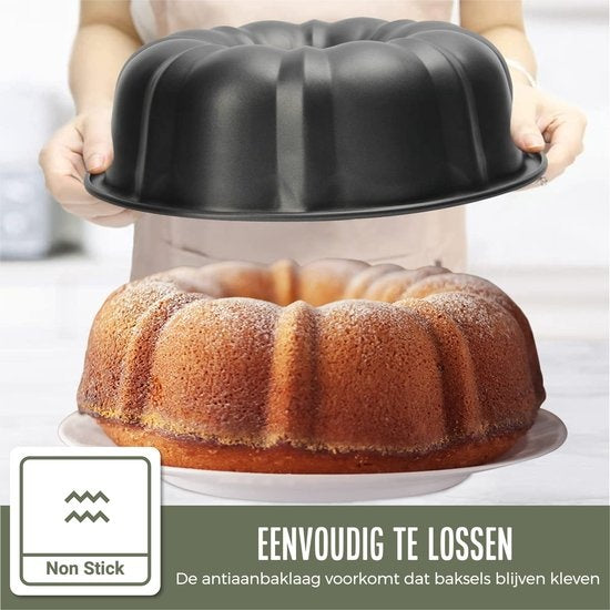 COOCK - Plaque à pâtisserie - Turban - Plaque à pâtisserie avec revêtement antiadhésif - 23 cm de diamètre - Plaque à pâtisserie - Raclette à pâte & E-Book inclus